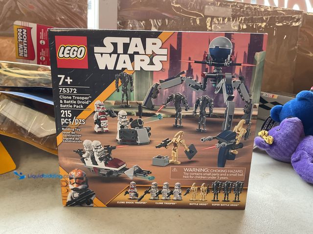 Lot 49-1830527 - COLLECTIBLE FACTORY SEALED LEGO STAR WARS CLOE TROOPER &amp; BATTLE DROID BATTLE PACK 75372 #COINS02...