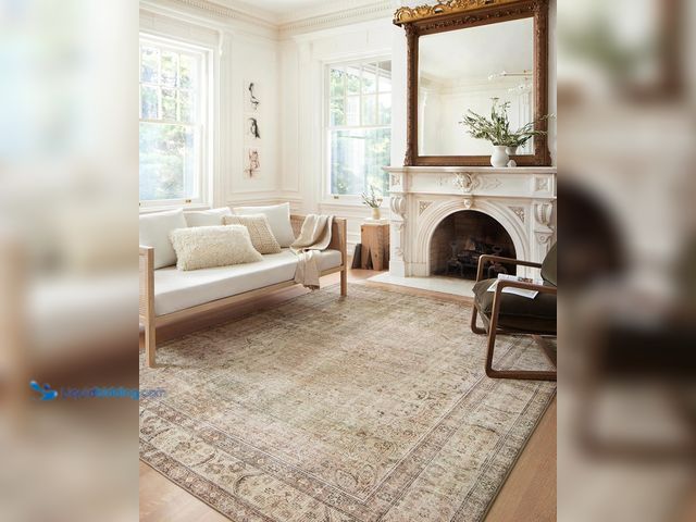 Lot 49-5448516 - Loloi Margot Collection MAT-01 Antique/Sage 8'-6" x 11'-6" Area Rug feat. CloudPile, No-Shed Easy Cl...