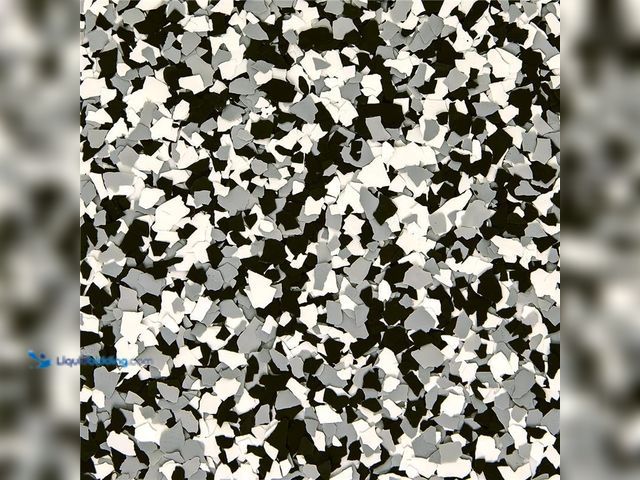 Lot 49-3528320 - 40 lb Box Decorative Chip Flakes for Epoxy Floor Coating (FB-411 Domino Blend 1/4" Size) Protection/...