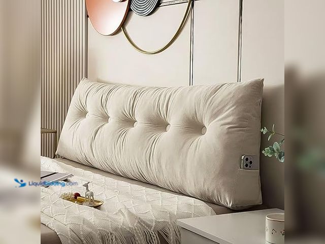 Lot 49-5461091 - Triangular Wedge Headboard Pillows Twin XL Dorm Headboard Long Backrest Positioning Support Reading ...