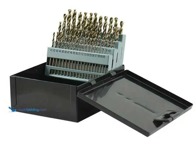 Lot 49-1792898 - New Durable Drill Bit Set 60pcs High-Speed Steel Drill Bit Set