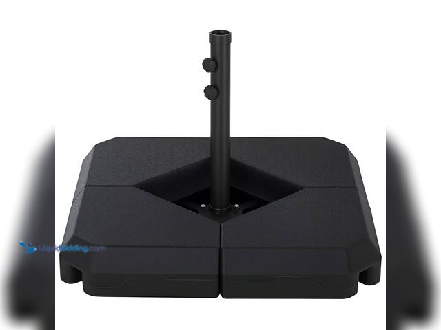 Lot 49-5436348 - Outsunny 4-Piece Outdoor Patio Offset Umbrella Base Stand Weight Holder w/Cross Base for Powerful Su...