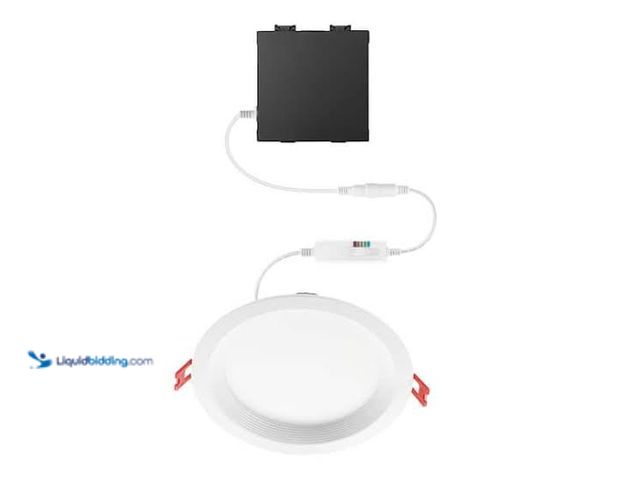 Lot 49-1629145 - Commercial Electric Premium Series 4 in. LED, 2-Level Lumen Select, Baffle Canless Recessed Light, A...