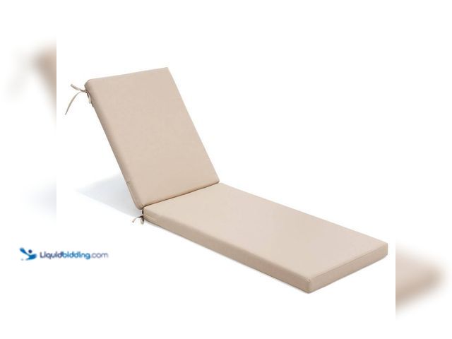 Lot 49-5447930 - Lot of 2. Outdoor Chaise Lounge Cushion in Beige. Unused