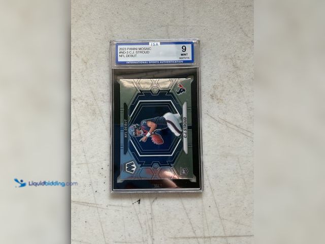 Lot 49-1830460 - COLLECTIBLE WOW GRADED CARD! 2023 PANINI MOSAIC #ND-3 C.J. STROUD ROOKIE ISA 9 MINT AMAZING CARD FOR...