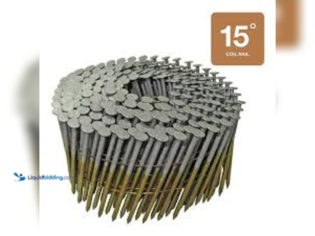 Lot 49-5475962 - Grip-Rite 3-1/4 in. x 0.120 in. 15° Wire Collated Exterior Galvanized Ring Shank Framing Nails 2500 ...