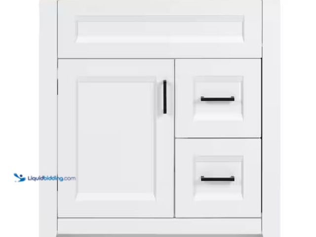 Lot 49-1568629 - Home Decorators Collection Ridge 30 in. W x 22 in. D x 34 in. H Bath Vanity Cabinet without Top in W...