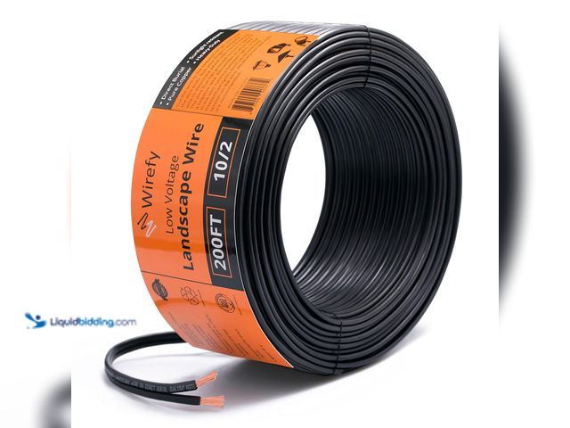 Lot 49-5463522 - Wirefy 10/2 Low Voltage Landscape Wire 200 ft | Low Voltage Landscape Lighting Wire | Pure Copper | ...