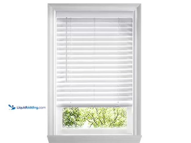 Lot 49-3430436 - Lot of (2) Home Decorators Collection White Cordless Faux Wood Blinds for Windows with 2 in. Slats -...