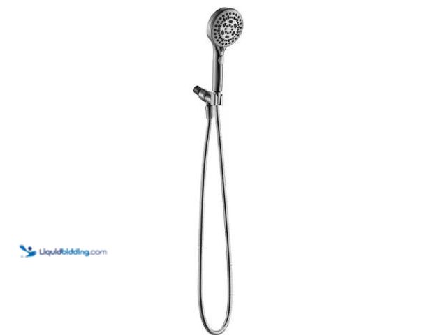 Lot 49-3631488 - Glacier Bay Massaging 6-Spray Settings Wall Mounted Handheld Shower Head 1.8 GPM in Brushed Nickel w...