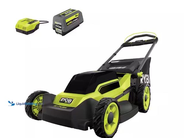 Lot 49-1515446 - RYOBI 40V HP Brushless 20 in. Cordless Battery Walk Behind Push Lawn Mower with 6.0 Ah Battery and C...