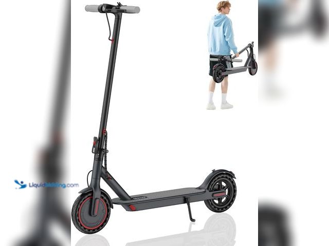 Lot 49-3566559 - Qlaway Electric Scooter for Adults, 350W/500W Motor, 16-22 Miles Range, 8.5"/10" Solid Tires, Dual B...