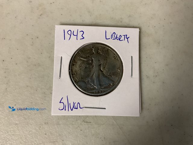 Lot 49-1505653 - 1943 WALKING LIBERTY HALF DOLLAR COIN 90% SILVER #COINS1211