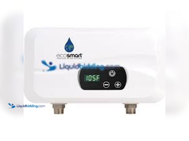 Lot 49-5581746 - EcoSmart 6.5 kW 1.27 GPM 240-Volt Temperatured Controlled Point of Use Tankless Electric Water Heate...