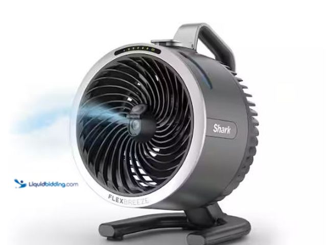 Lot 49-1577126 - Shark Flex Breeze Hydro Go 8.4 in. 5-Fan Speeds Personal Misting Portable Fan in Dark Grey with Ultr...