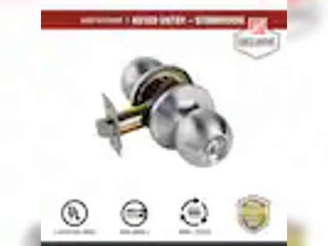 Lot 49-5438495 - Universal Hardware
Light Duty Commercial Storeroom Knob, UL 3-Hour Fire, ANSI Grade 2, Satin Chrome...