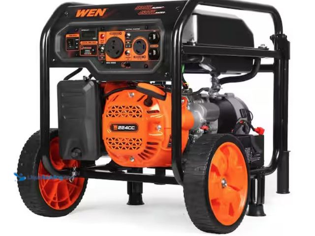 Lot 49-2006431 - WEN 5,600-Watt Portable Gasoline Generator with Wheel Kit, Electric Start, 224cc, Transfer-Switch, R...