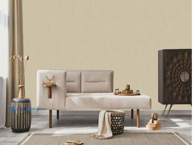 Lot 49-1575360 - Walls Republic Cream Wicker Weave Textured Wallpaper Print Non-Woven Non-Pasted Textured Wallpaper 5...