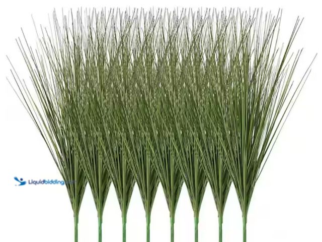 Lot 49-2001042 - (8-Pack) VEVOR Artificial Grass Plant, 27 in. Faux Onion Grass Fake Greenery Shrubs Plant, Premium P...