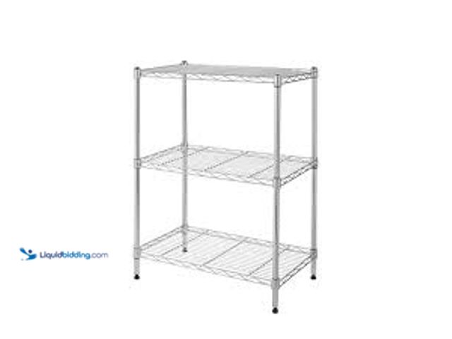 Lot 49-5461232 - HDX 3-Tier Steel Wire Shelving Unit in Chrome (24 in. W x 30 in. H x 14 in. D). Model # 31424PS-1. U...