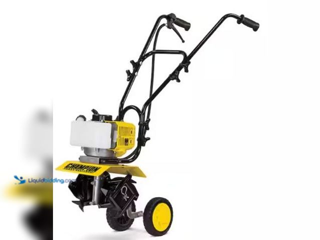 Lot 49-2025508 - Champion Power Equipment 9.5 in. 43cc Portable Gas Garden Tiller Cultivator, Model # 100882, MSRP $2...