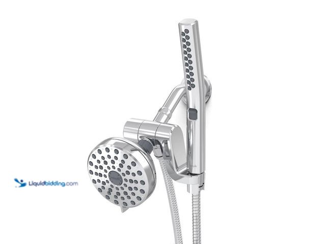 Lot 49-5413904 - Waterpik
12-spray 5 in. High PressureDual Shower Head and Handheld Shower Head in Chrome UNUSED