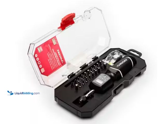 Lot 49-3471666 - Husky 8-40 in./lbs. 1/4 in. Drive Electronic Torque Screwdriver, Model # H4DETSD, Slightly used, Tes...