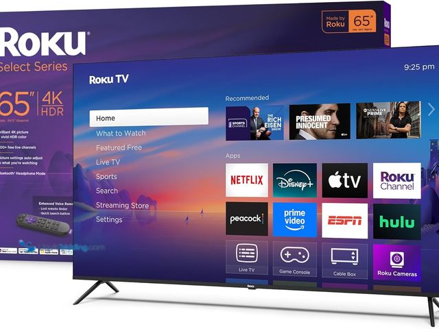Lot 49-5449469 - Roku Smart TV 2025 – 65-Inch Select Series, 4K HDR TV – RokuTV with Enhanced Voice Remote – Flat Scr...