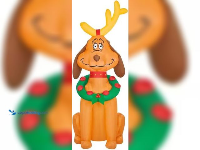 Lot 49-5461435 - Gemmy 4 ft. LED Max with Wreath Christmas Inflatable. Model: 1010987325. used