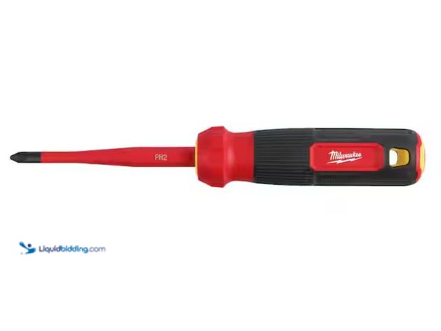Lot 49-2005603 - Milwaukee 4-in-1 1000V Insulated Slim-Tip Multi-Bit Screwdriver, Model # 48-22-2216, New, Factory se...