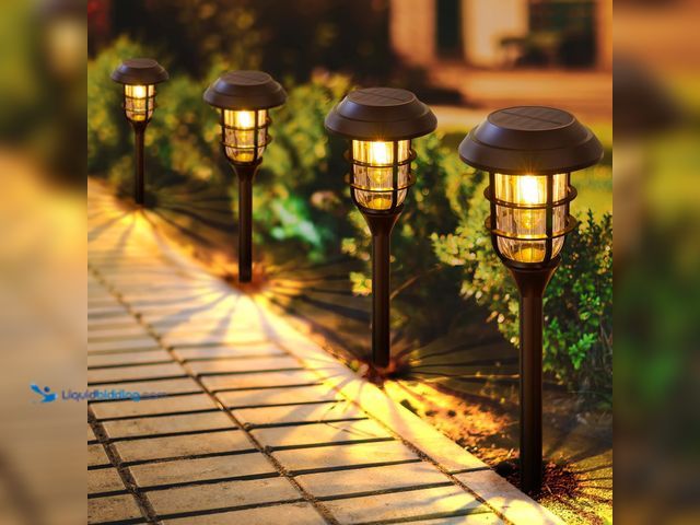 Lot 49-5448561 - LETMY Solar Pathway Lights Outdoor, 8 Pack Bright Solar Lights Outdoor, IP66 Waterproof Auto On/Off ...