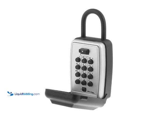 Lot 49-3566146 - Master Lock 3-1/8 Inch Metal Body 12-Digit Locking Combination Lock Box. SKU# 5422D. Unused