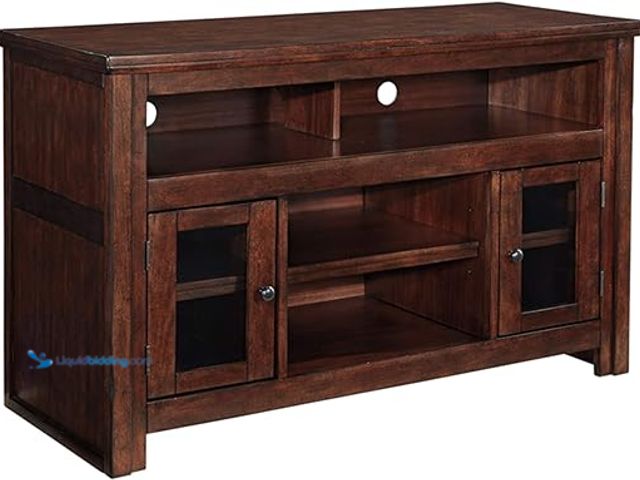 Lot 49-5411645 - Signature Design by Ashley Harpan Traditional TV Stand Fits TVs up to 48", Adjustable Shelf and 2 Ca...