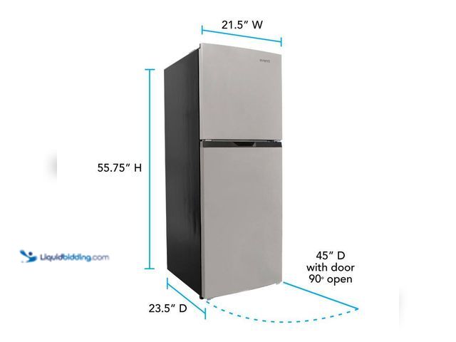 Lot 49-5512288 - Avanti 7.0 cu. ft. Freestanding Top Freezer Refrigerator in Stainless Steel. Model # FF7B3S, Unused,...