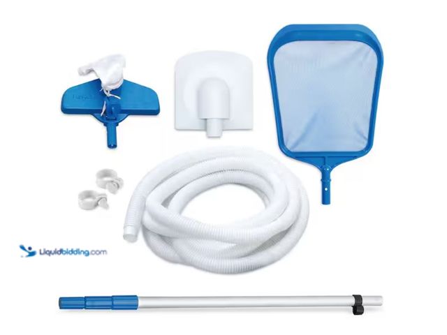Lot 49-2020776 - Funsicle Deluxe Maintenance Kit for Above Ground Pools, with Adjustable Pole, Water Hose, Vacuum Ada...
