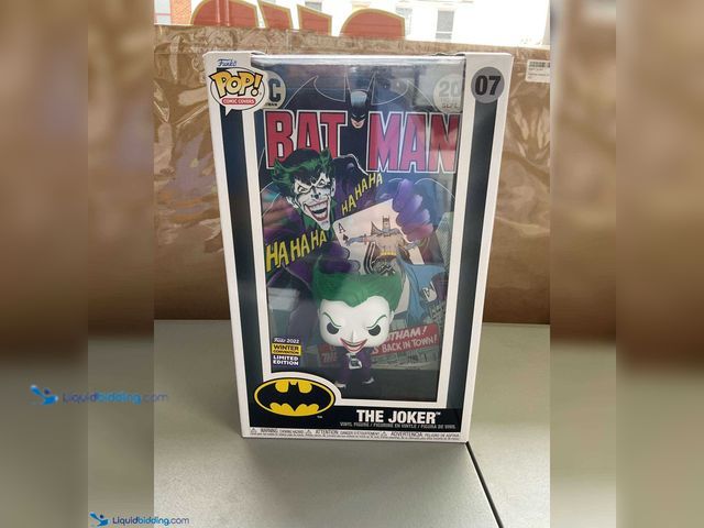 Lot 49-1801071 - COLLECTIBLE *FLINT,MI.*     FUNKO POP COMIC COVERS THE JOKER 07 FUNKO 2022 WINTER CONVENTION LIMITED...