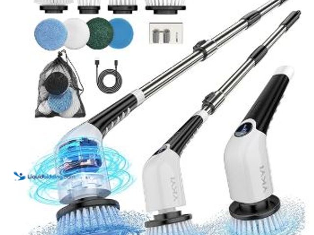 Lot 49-5436252 - YKYI Electric Spin Scrubber,Cordless Cleaning Brush,Shower Cleaning Brush with 8 Replaceable Brush H...