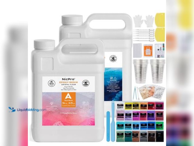 Lot 49-3464322 - Nicpro 1.5 Gallon Epoxy Resin, Transparent Resin Kit with High Capacity, Model# B0CNSTTZV5, New    R...