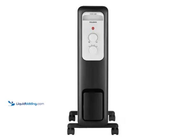 Lot 49-1567696 - Pelonis 1,500-Watt Oil-Filled Radiant Electric Space Heater with Thermostat, Model # HO-0279, Unused...