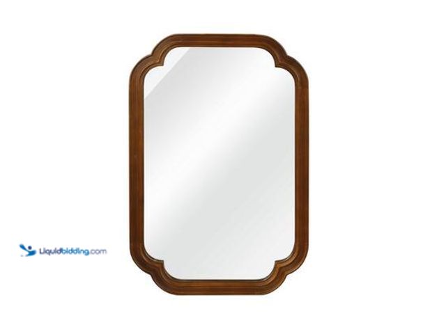 Lot 49-5539741 - 20 in. W x 30 in. H Rectangle wood Framed Tilt Wall Bathroom Vanity Mirror in Black walnut. Model # ...