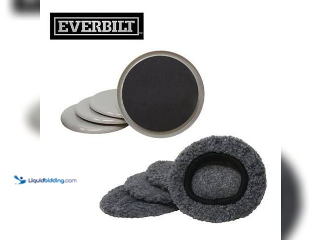 Lot 49-3563421 - QTY 4 - Everbilt 4-3/4 in. Round Plastic Furniture Sliders and Socks for Hard and Carpeted Floor Pro...