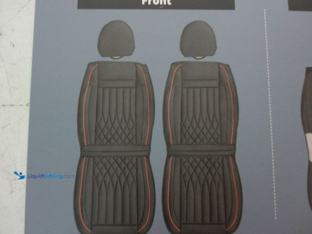Lot 49-1575700 - Car seat / Headrest Cover Set of 2, Black/White, Unused  Ref#CRS0209