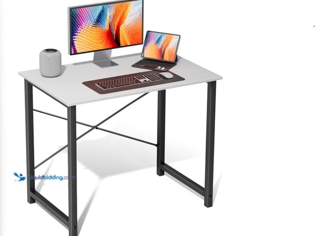 Lot 49-3531085 - EDX Adult Modern Style Study and Multipurpose Storage Computer Desk, White Unused