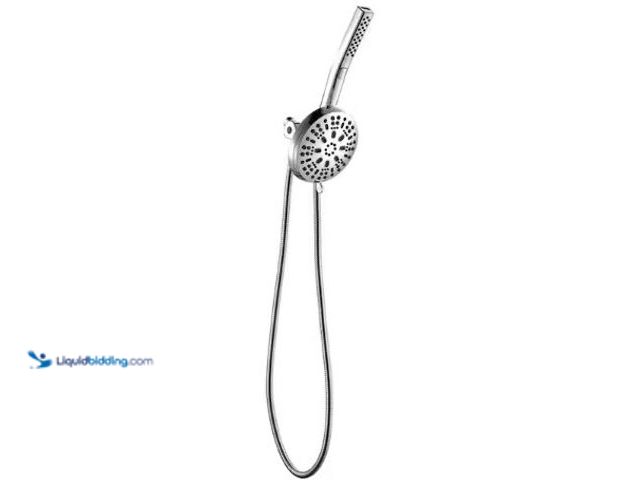 Lot 49-3631420 - Glacier Bay Massaging 8-Spray Wall-Mounted Dual Fixed and Handheld Shower Head in Chrome with Hair W...