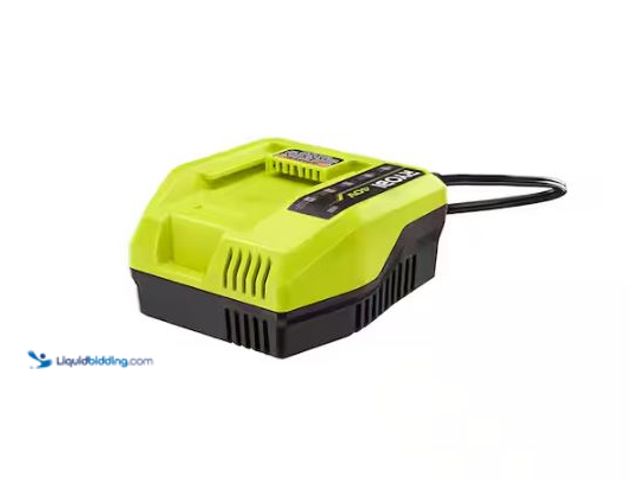 Lot 49-1627555 - RYOBI 40V Lithium-Ion Fast Charger Model # OP408VNM, Unused, Powers On  Ref#PA0715