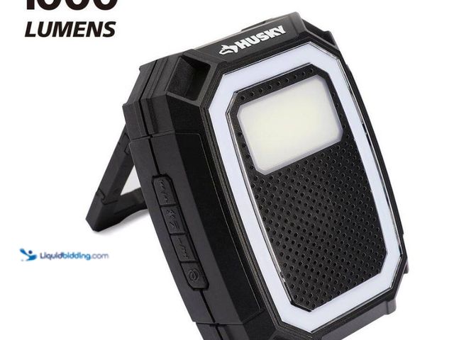 Lot 49-5538537 - Husky
1000 Lumen Rechargeable Color Changing Utility Light with Bluetooth Speaker. Model # 91639. N...