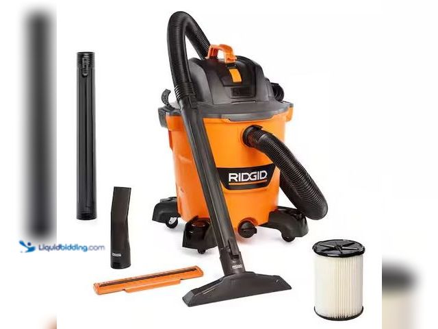 Lot 49-5460706 - RIDGID
12 Gal. 5.0 Peak HP NXT Shop Vacuum Wet Dry Vac with General Debris Filter, Locking Hose and...