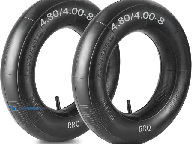 Lot 49-5549966 - RRQ (2 Pack) 4.80/4.00-8 Tube, 4.80/4.00-8 Heavy Duty Tire Inner Tube | TR-13 Straight Valve Stem, W...