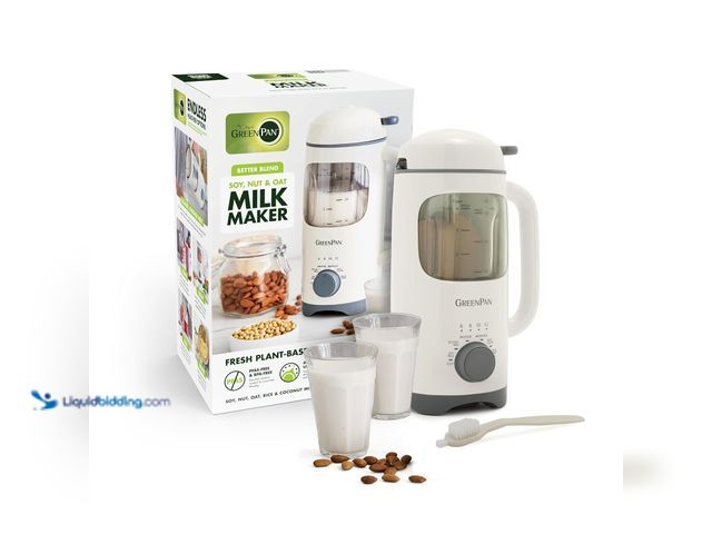 Lot 49-5572474 - GreenPan 30oz Nut Milk Maker Machine, 15-in-1 for Homemade Almond, Oat, Soy, Coconut, Plant-Based No...