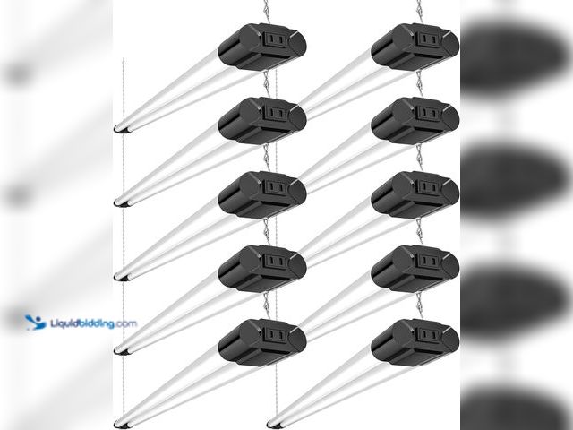 Lot 49-5554385 - BBOUNDER 10 Pack 4FT LED Shop Light, 6500K, 40W=250W, 4400LM, 4 Linkable | 48Inch Integrated Utility...